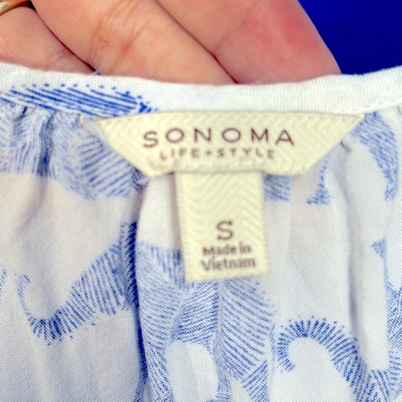 Sonoma Lifestyle Elephant Print Tank Size S - Picture 5 of 5